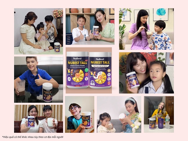 Sữa tăng chiều cao của NuBest được hàng triệu phụ huynh tin dùng