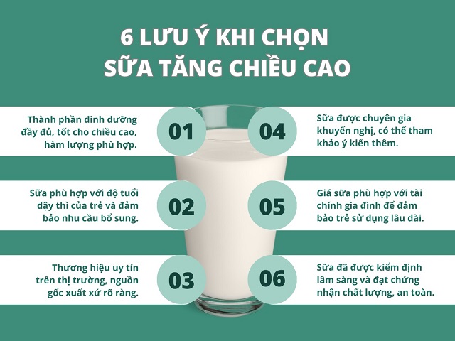 Điểm nhanh 6 lưu ý cần kiểm tra khi chọn sữa tăng chiều cao