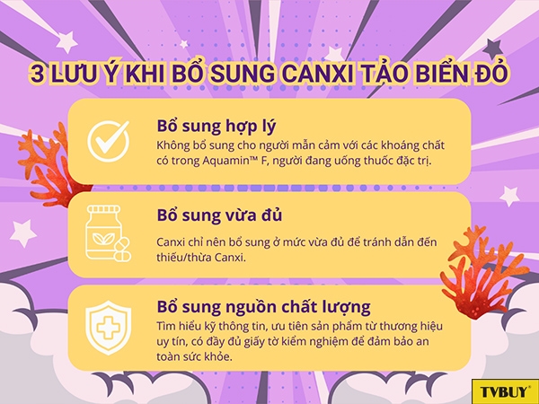 Những điều cần lưu ý khi bổ sung thực phẩm chứa Aquamin™ F - Canxi từ tảo biển đỏ