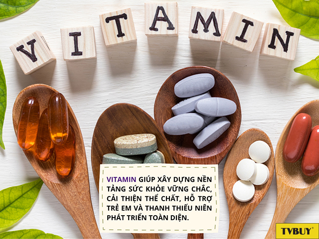 Vitamin rất cần thiết cho thực đơn tăng chiều cao của trẻ 2 - 18 tuổi
