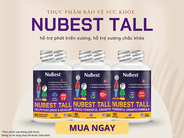 Dòng thực phẩm bảo vệ sức khỏe NuBest Tall đến từ Hoa Kỳ