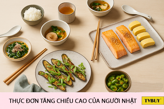 thực đơn tăng chiều cao của người nhật