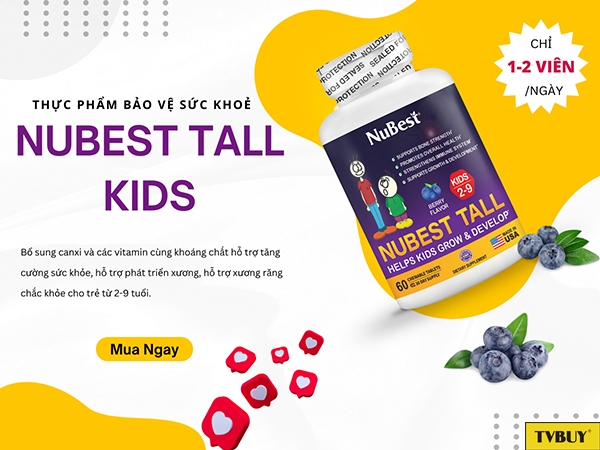 Chỉ 1 - 2 viên NuBest Tall mỗi ngày hỗ trợ trẻ bổ sung MK7, bứt phá chiều cao