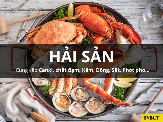 Các loại động vật có vỏ giàu đạm, cung cấp Canxi