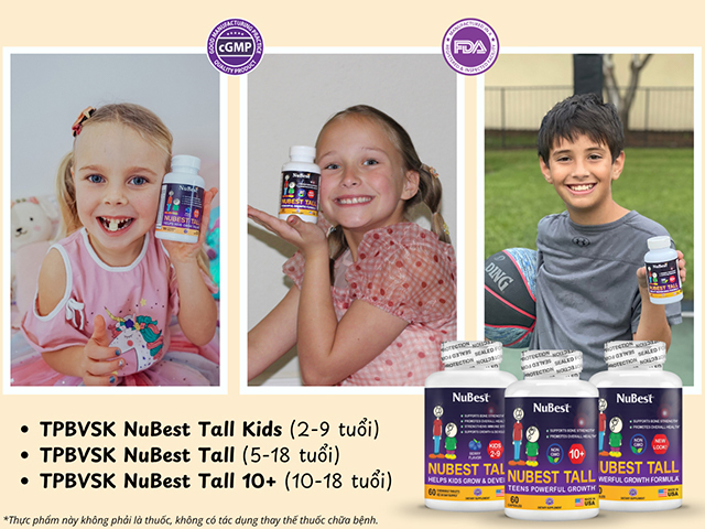 TPBVSK dòng NuBest Tall được tin dùng 118 quốc gia trên thế giới