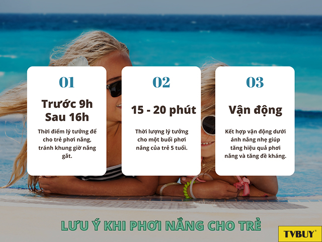 Phơi nắng đúng cách giúp trẻ nhận đủ vitamin D cần thiết